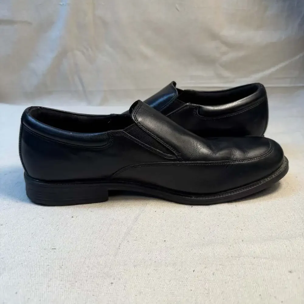 Rockport Essential Details Waterproof Slip On Size 10.5 Black Leather